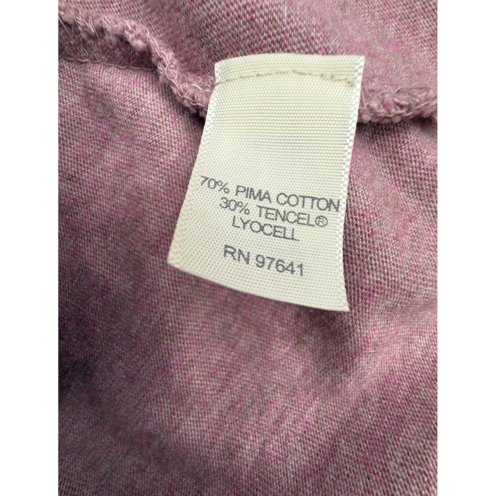 Pure Jill XL Pima Cotton Tencel Tunic Mauve V Neck Boho Minimalist Cottagecore - Picture 8 of 10